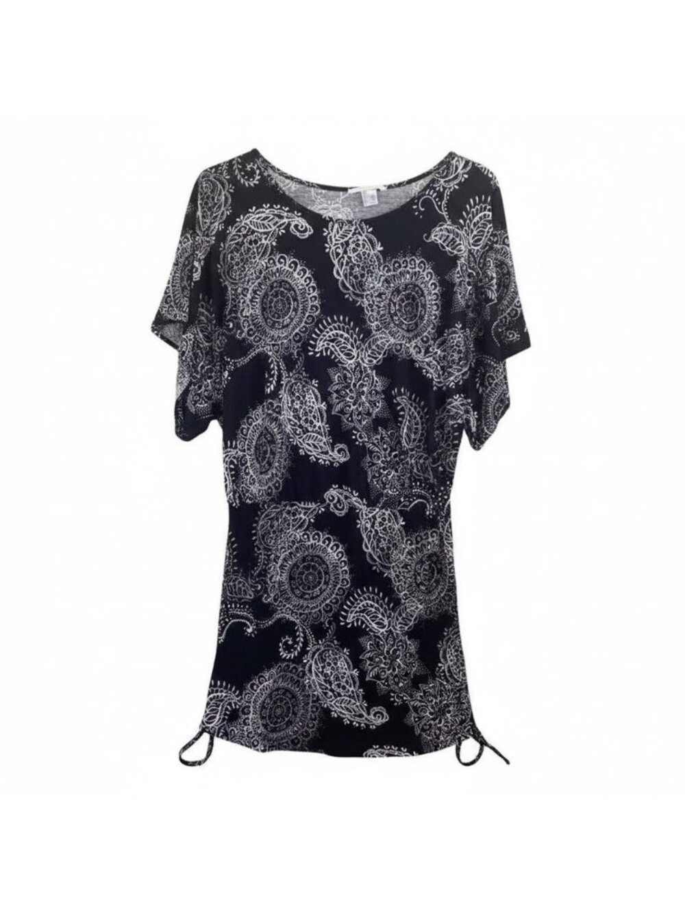 NWT Paisley Print Mini Dress – Black & White